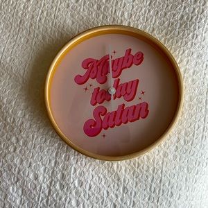 Society6 Maybe Today Satan Wall Clock